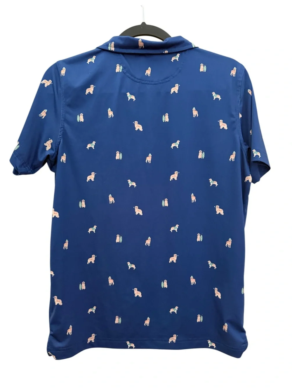 Chubbies Performance Golf Polo Novelty Dog Print Lightweight Stretch 14/16